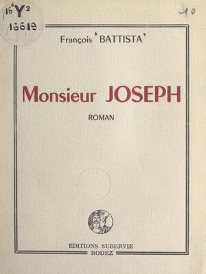 cover image of Monsieur Joseph